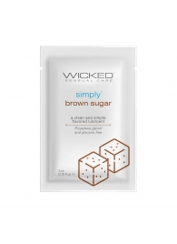 Саше лубриканта на водной основе Simply Aqua Brown Sugar с ароматом коричневого сахара - 3 мл. - Wicked - купить с доставкой в Салавате