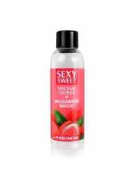 Массажное масло Sexy Sweet Nectar Lychee с феромонами и ароматом личи - 75 мл. - Биоритм - купить с доставкой в Салавате