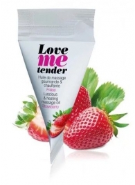 Съедобное согревающее массажное масло Love Me Tender Strawberry с ароматом клубники - 10 мл. - Love to Love - купить с доставкой в Салавате