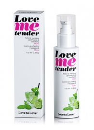 Съедобное согревающее массажное масло Love Me Tender Mojito с ароматом мохито - 100 мл. - Love to Love - купить с доставкой в Салавате