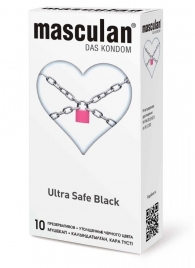 Ультрапрочные презервативы Masculan Ultra Safe Black - 10 шт. - Masculan - купить с доставкой в Салавате