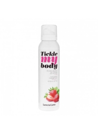 Массажная хрустящая пенка Tickle My Body Strawberry с ароматом клубники - 150 мл. - Love to Love - купить с доставкой в Салавате