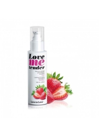 Съедобное согревающее массажное масло Love Me Tender Strawberry с ароматом клубники - 100 мл. - Love to Love - купить с доставкой в Салавате