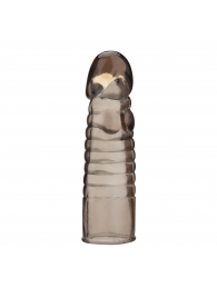 Дымчатая насадка-удлинитель Ribbed Realistic Penis Enhancing Sleeve Extension - 15,2 см. - BlueLine - в Салавате купить с доставкой