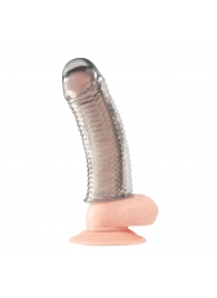 Текстурированная насадка на пенис Clear Textured Penis Enhancing Sleeve Extension - 16,5 см. - BlueLine - в Салавате купить с доставкой