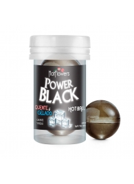 Интимный гель Power Black Hot Ball с охлаждающе-разогревающим эффектом (2 шарика по 3 гр.) - HotFlowers - купить с доставкой в Салавате