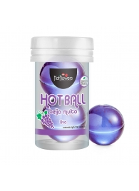 Лубрикант на масляной основе Hot Ball Beija Muito с ароматом винограда (2 шарика по 3 гр.) - HotFlowers - купить с доставкой в Салавате