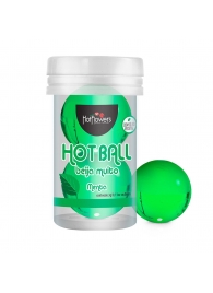 Лубрикант на масляной основе Hot Ball Beija Muito с ароматом мяты (2 шарика по 3 гр.) - HotFlowers - купить с доставкой в Салавате