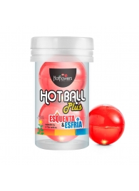 Лубрикант на масляной основе Hot Ball Plus с охлаждающе-разогревающим эффектом (2 шарика по 3 гр.) - HotFlowers - купить с доставкой в Салавате