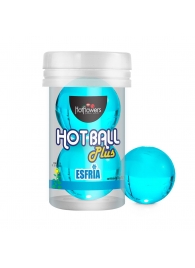 Лубрикант на масляной основе Hot Ball Plus с охлаждающим эффектом (2 шарика по 3 гр.) - HotFlowers - купить с доставкой в Салавате