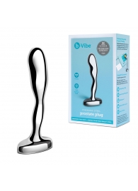 Стальной стимулятор простаты Stainless Steel Prostate Plug - 11,5 см. - b-Vibe - в Салавате купить с доставкой