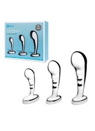 Набор из 3 стальных стимуляторов простаты Stainless Steel P-spot Training Set - b-Vibe - в Салавате купить с доставкой