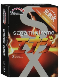 Презервативы Sagami Xtreme ENERGY с ароматом энергетика - 3 шт. - Sagami - купить с доставкой в Салавате