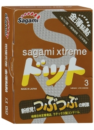 Презервативы Sagami Xtreme FEEL UP с точечной текстурой и линиями прилегания - 3 шт. - Sagami - купить с доставкой в Салавате