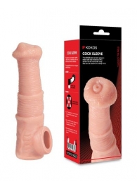 Телесная фантазийная насадка на член Cock Sleeve Size M - KOKOS - в Салавате купить с доставкой