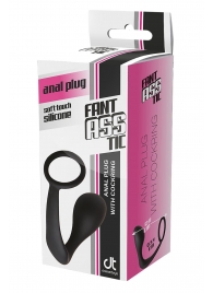 Черное эрекционное кольцо с анальной пробкой Anal Plug With Cockring - Dream Toys - в Салавате купить с доставкой