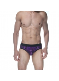 Сексуальные фиолетовые блестящие трусы-джоки - Don Moris купить с доставкой Сексуальные фиолетовые блестящие трусы-джоки - Don Moris купить с доставкой