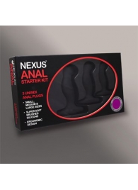 Набор из 3 массажеров простаты чёрного цвета NEXUS ANAL STARTER KIT - Nexus Range - в Салавате купить с доставкой