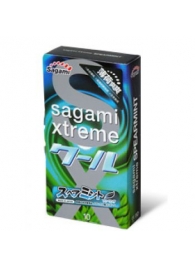 Презервативы Sagami Xtreme Mint с ароматом мяты - 10 шт. - Sagami - купить с доставкой в Салавате