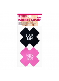 Набор из 2 пар пэстисов Cross Pattern Nipple Pasties - Lovetoy - купить с доставкой в Салавате