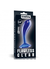 Синяя анальная втулка Flawless Clear Prostate Plug 6.0 - 15 см. - Lovetoy - в Салавате купить с доставкой