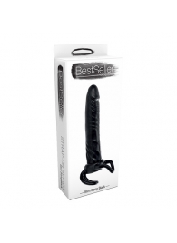 Чёрная насадка-фаллос для двойного проникновения INFLATABLE DILDO SLIM DONG  - 13,5 см. - Toyz4lovers - в Салавате купить с доставкой