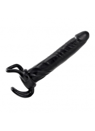 Чёрная насадка-фаллос для двойного проникновения INFLATABLE DILDO SLIM DONG  - 13,5 см. - Toyz4lovers - в Салавате купить с доставкой