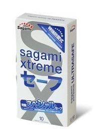 Презервативы Sagami Xtreme Ultrasafe с двойным количеством смазки - 10 шт. - Sagami - купить с доставкой в Салавате