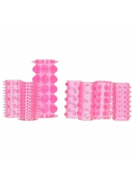 Набор из 7 розовых насадок на пенис ONE-A-DAY PENIS SLEEVES PINK - Seven Creations - в Салавате купить с доставкой