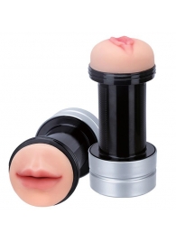 Двусторонний мастурбатор REALSTUFF 2 IN 1 HUMMER MOUTH   VAGINA - ротик и вагина - Dream Toys - в Салавате купить с доставкой