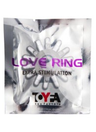 Прозрачное гелевое эрекционное кольцо с шипиками - Toyfa Basic - в Салавате купить с доставкой