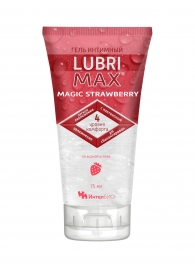 Интимный гель-смазка на водной основе Lubrimax Magic Strawberry - 75 мл. - ИнтелБИО - купить с доставкой в Салавате