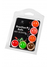 Набор из 6 шариков с ароматизированными массажными маслами Brazilian Balls - Secret Play - купить с доставкой в Салавате