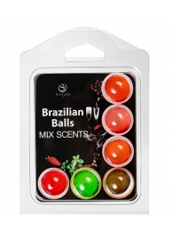 Набор из 6 шариков с ароматизированными массажными маслами Brazilian Balls - Secret Play - купить с доставкой в Салавате