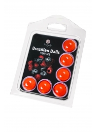 Набор из 6 шариков с массажным маслом Brazilian Balls с ароматом ягод - Secret Play - купить с доставкой в Салавате