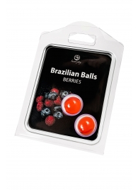 Набор из 2 шариков с массажным маслом Brazilian Balls с ароматом ягод - Secret Play - купить с доставкой в Салавате