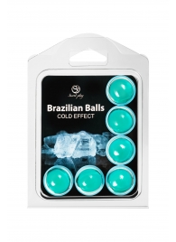 Набор из 6 шариков с массажным маслом Brazilian Balls с охлаждающим эффектом - Secret Play - купить с доставкой в Салавате