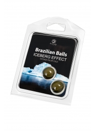 Набор из 2 шариков с массажным маслом Brazilian Balls с ледяным эффектом - Secret Play - купить с доставкой в Салавате