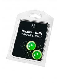 Набор из 2 шариков с массажным маслом Brazilian Balls с эффектом вибрации - Secret Play - купить с доставкой в Салавате