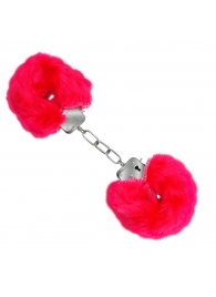 Красные меховые наручники Love с ключиками - Baile - купить с доставкой в Салавате