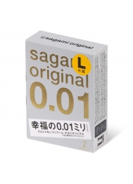 Презервативы Sagami Original 0.01 L-size увеличенного размера - 2 шт. - Sagami - купить с доставкой в Салавате