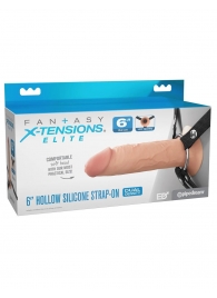 Полый страпон на ремнях 6’’ Hollow Silicone Strap-on - Pipedream - купить с доставкой в Салавате