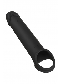 Черная насадка-удлинитель с вибрацией Vibrating Extender With Remote - Dream Toys - в Салавате купить с доставкой