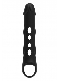 Черная насадка-удлинитель Vibrating Extender With Remote с вибрацией - Dream Toys - в Салавате купить с доставкой