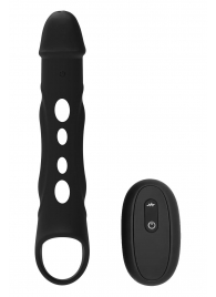 Черная насадка-удлинитель Vibrating Extender With Remote с вибрацией - Dream Toys - в Салавате купить с доставкой