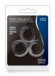 Набор из 3 черных эрекционных колец Black Small Penis Rings - Blush Novelties - в Салавате купить с доставкой