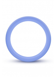 Голубое люминесцентное кольцо Silicone Glo Cock Ring - Blush Novelties - в Салавате купить с доставкой