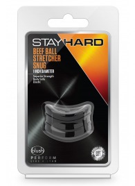 Черное эрекционное кольцо на мошонку Beef Ball Stretcher Snug - Blush Novelties - в Салавате купить с доставкой