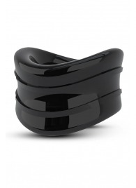 Черное эрекционное кольцо на мошонку Beef Ball Stretcher Snug - Blush Novelties - в Салавате купить с доставкой