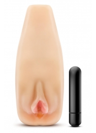 Мастурбатор-вагина с вибрацией Soft   Wet Natasha Realistic Beige Masturbator - Blush Novelties - в Салавате купить с доставкой